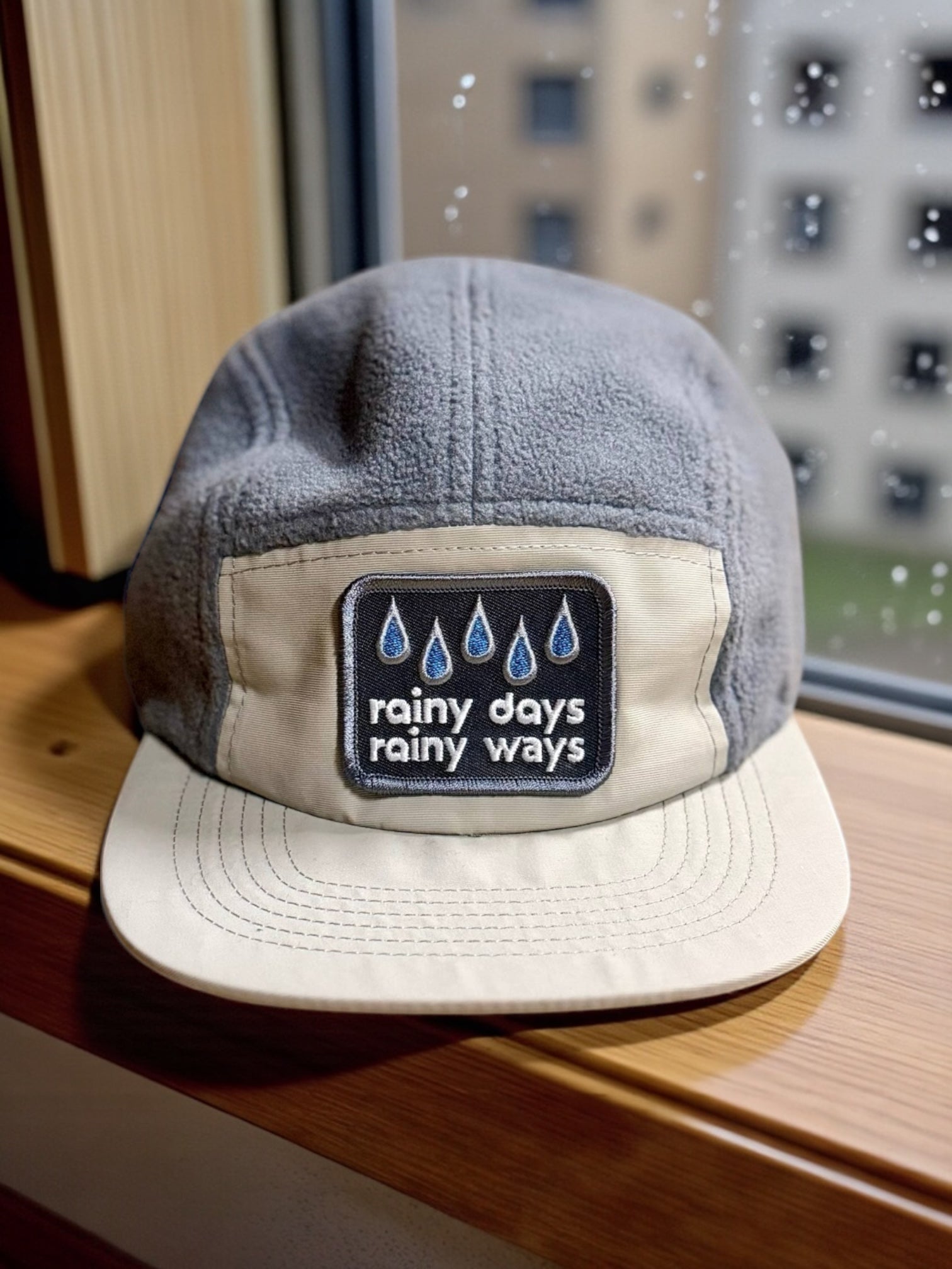 "Rainy Days Rainy Ways" Camp Style Fleece Five Panel Hat (CLEARANCE) - Wander Together Outfitters