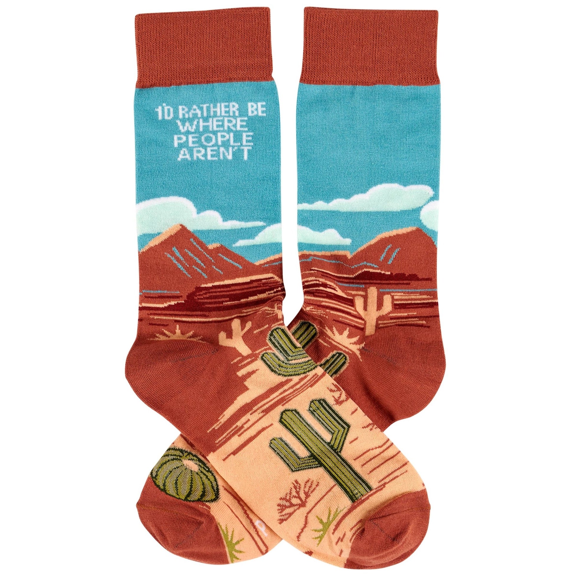 "Rather Be Where People Aren't" Socks - Wander Together Outfitters