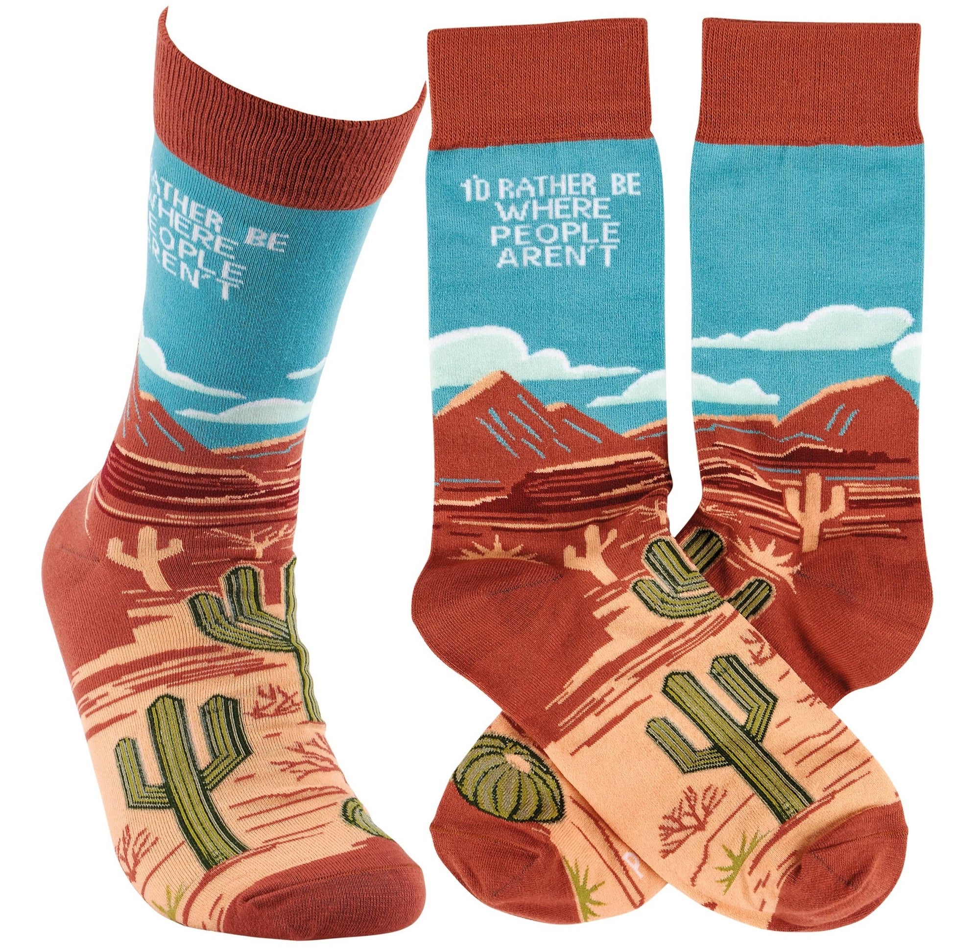 "Rather Be Where People Aren't" Socks - Wander Together Outfitters