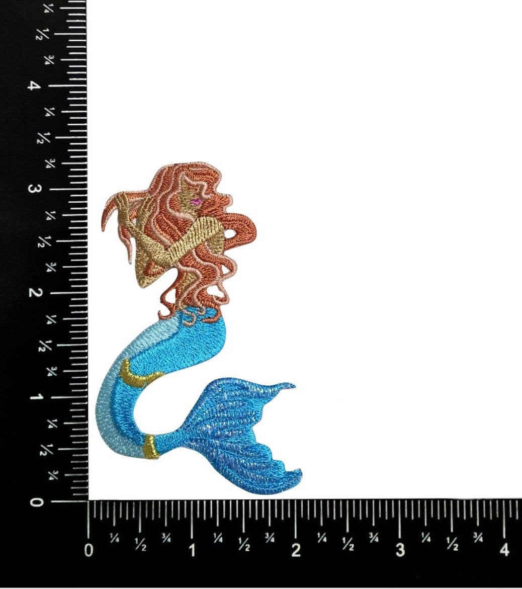 Red - headed Mermaid Iron On Patch - Wander Together Outfitters