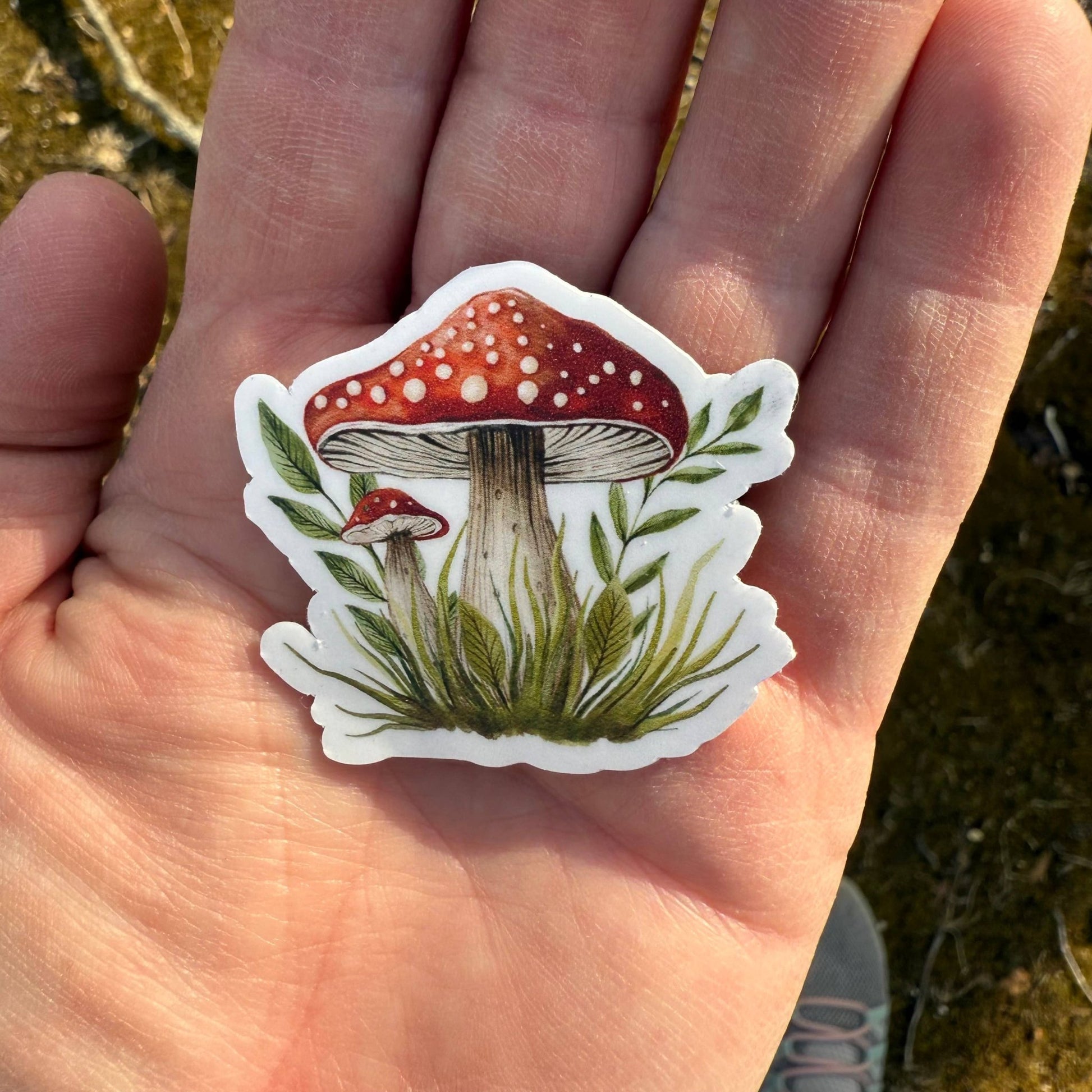 Red Mushroom 3" Vinyl Sticker - Wander Together Outfitters