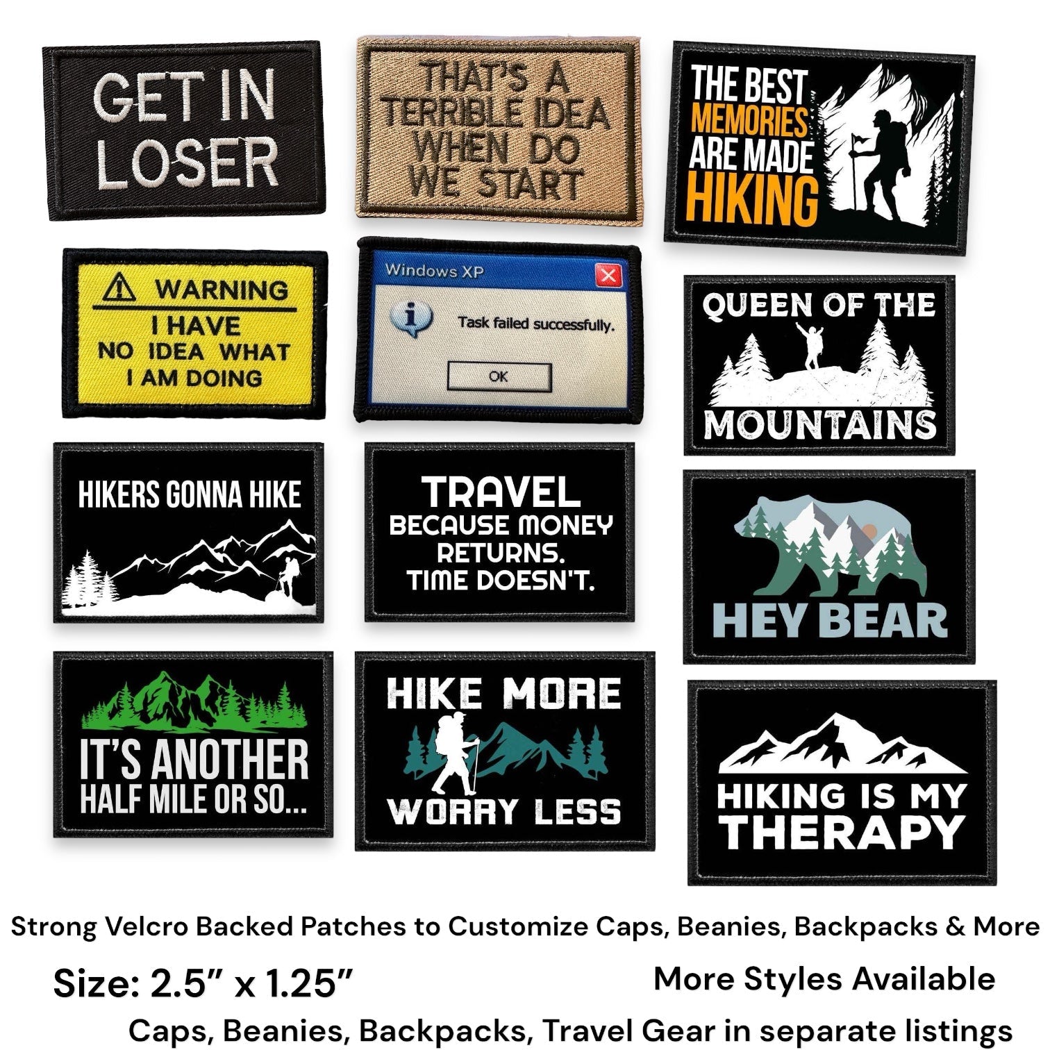 Removable Patches to Customize Your Hats & Travel Gear - Various (CLEARANCE) - Wander Together Outfitters