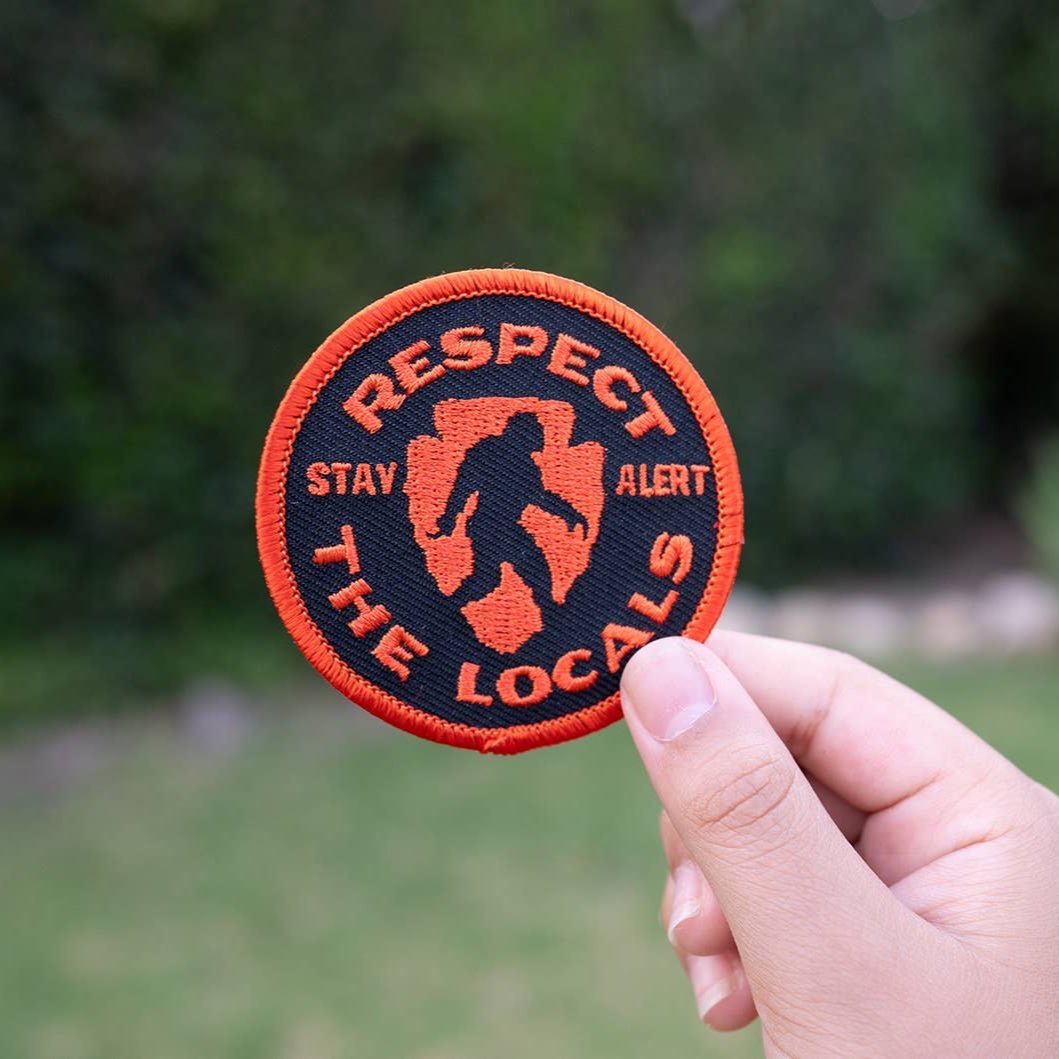 "Respect The Locals" Bigfoot Embroidered Patch - Wander Together Outfitters
