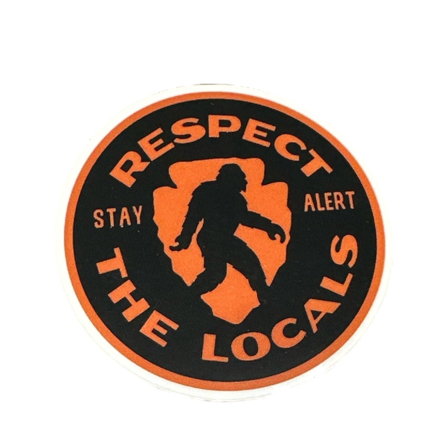 "Respect The Locals" Bigfoot Vinyl Sticker - Wander Together Outfitters