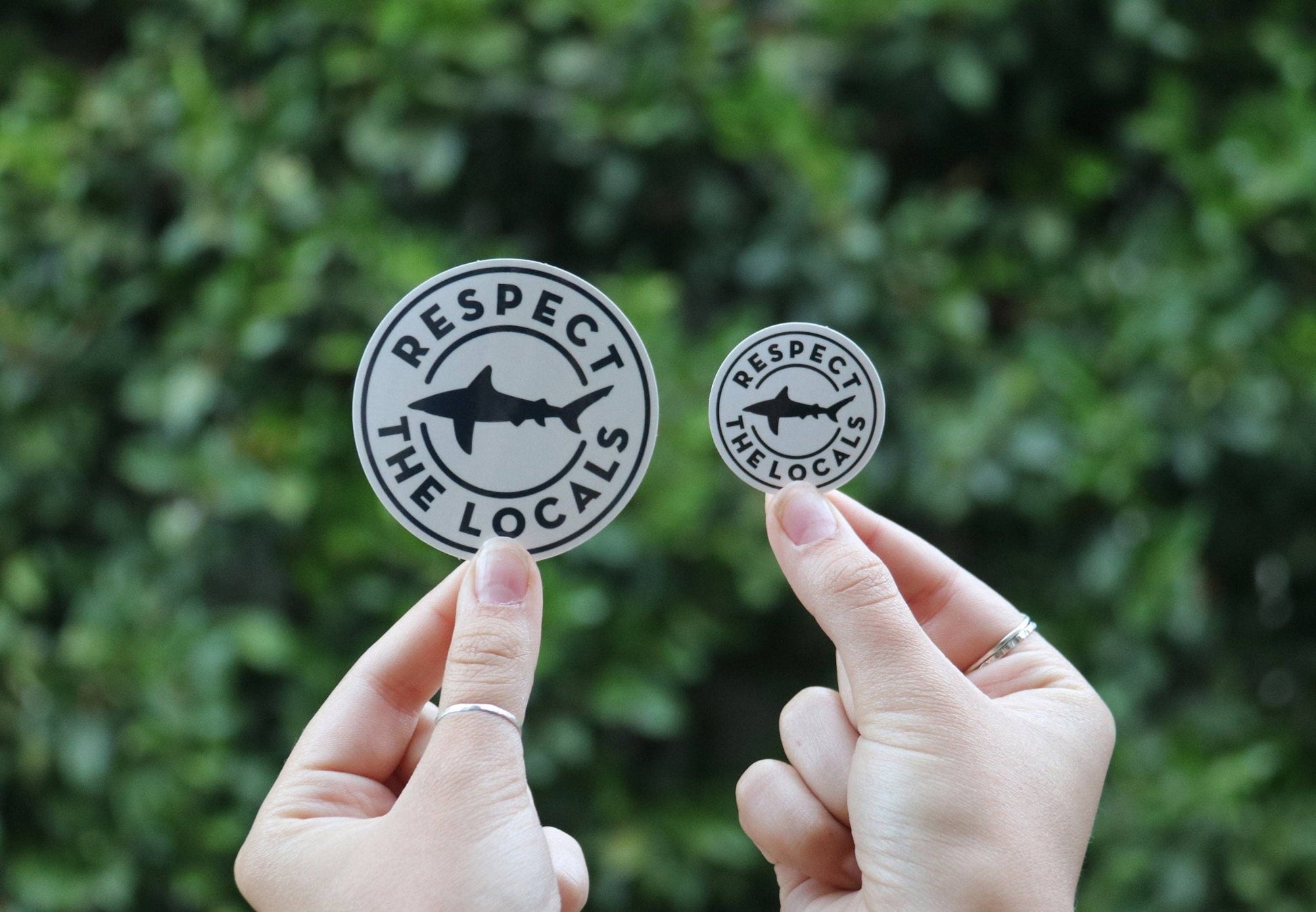 "Respect the Locals" (Shark) Sticker - Wander Together Outfitters