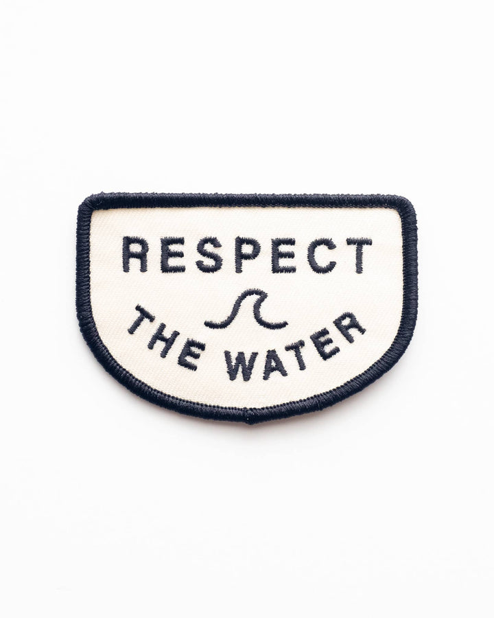 "Respect the Water" Embroidered Iron on Patch - Wander Together Outfitters