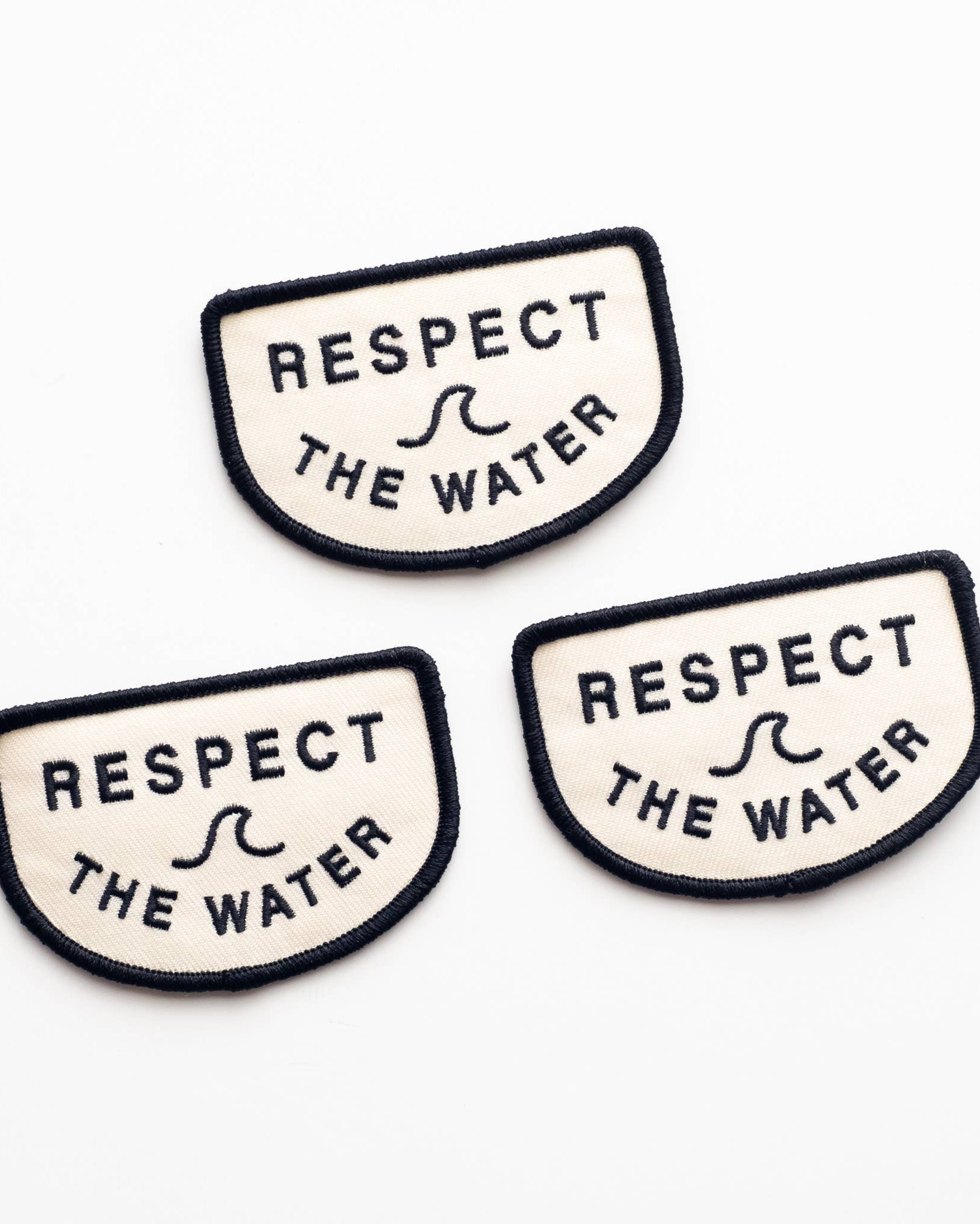 "Respect the Water" Embroidered Iron on Patch - Wander Together Outfitters
