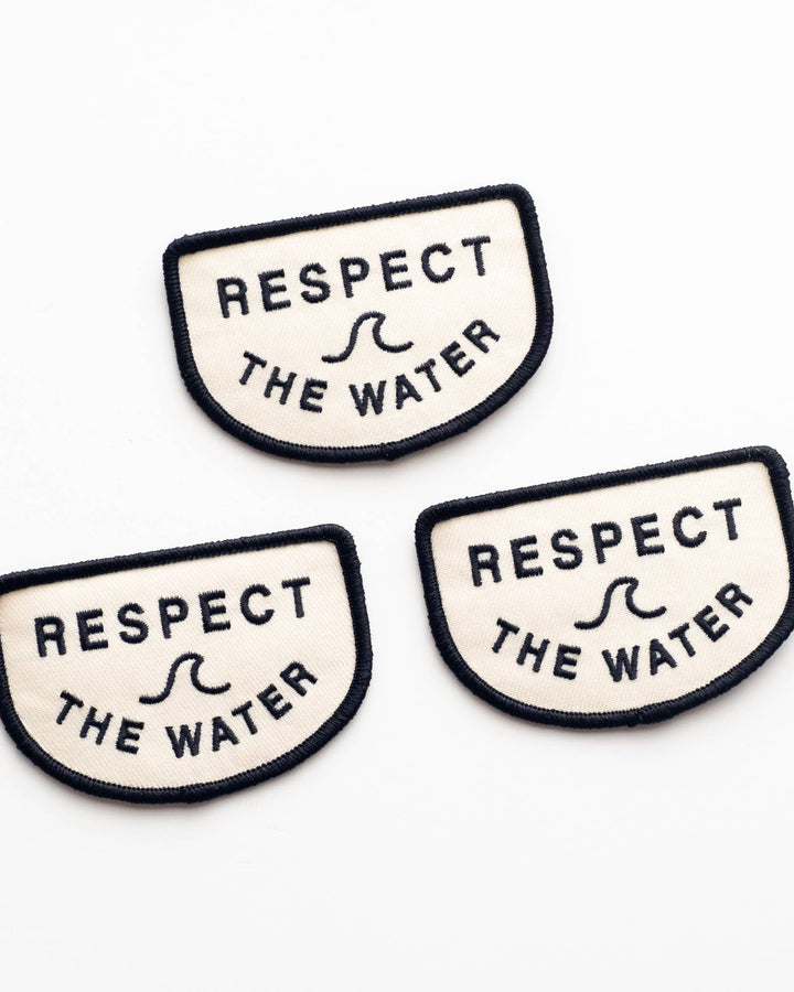 "Respect the Water" Embroidered Iron on Patch - Wander Together Outfitters