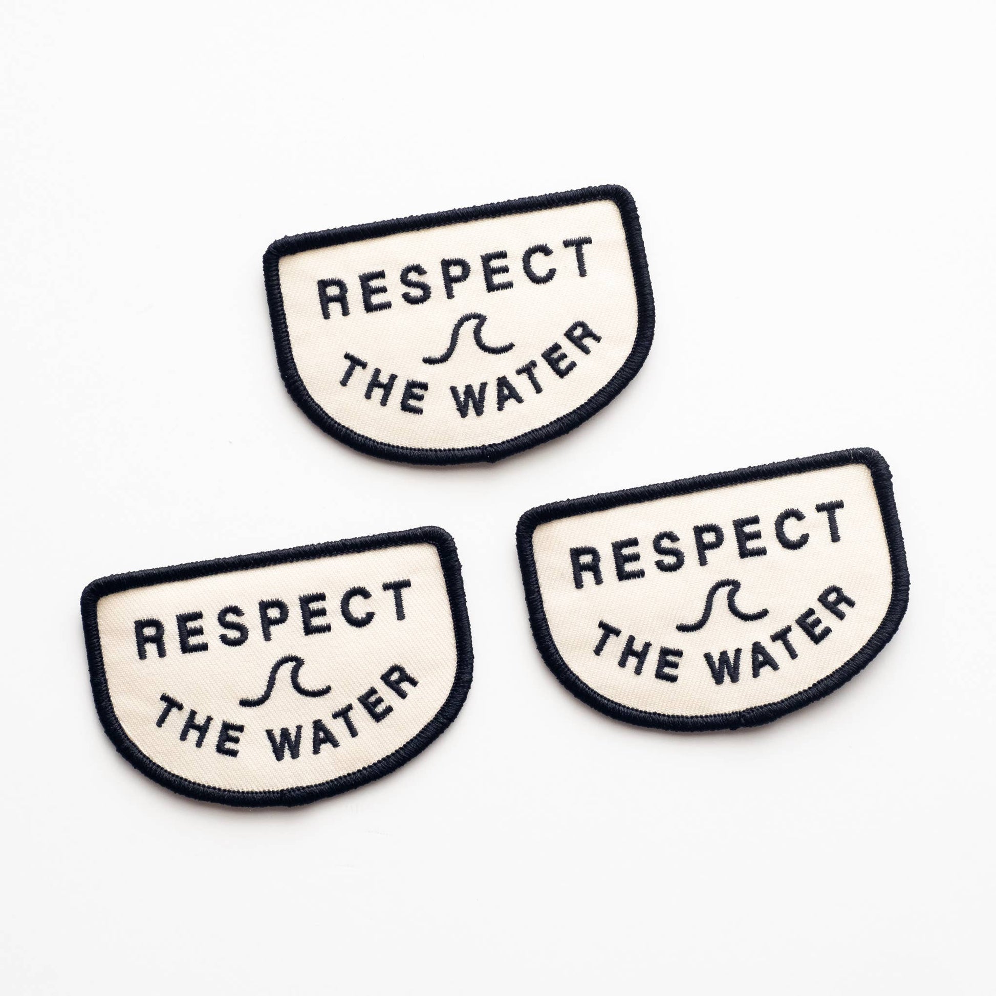 "Respect the Water" Embroidered Iron on Patch - Wander Together Outfitters