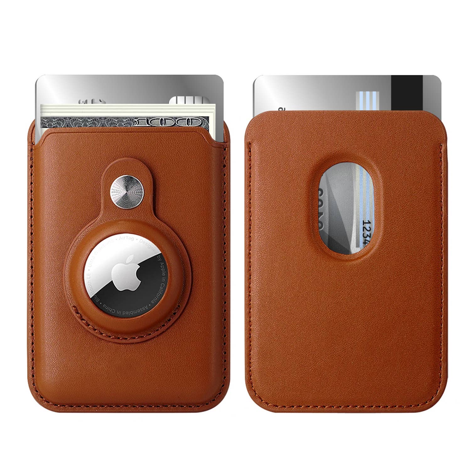 RFID Magnetic Card Wallet Holder With Built - In AirTag Pocket - Wander Together Outfitters