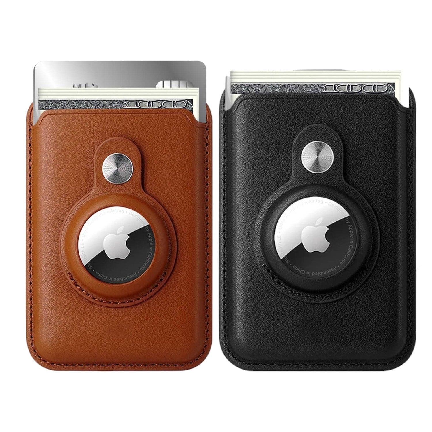RFID Magnetic Card Wallet Holder With Built - In AirTag Pocket - Wander Together Outfitters