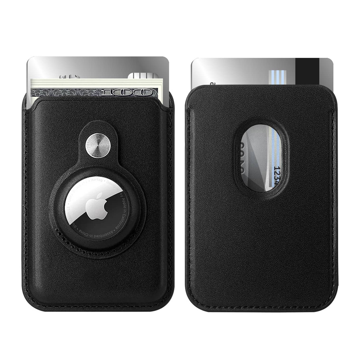 RFID Magnetic Card Wallet Holder With Built - In AirTag Pocket - Wander Together Outfitters