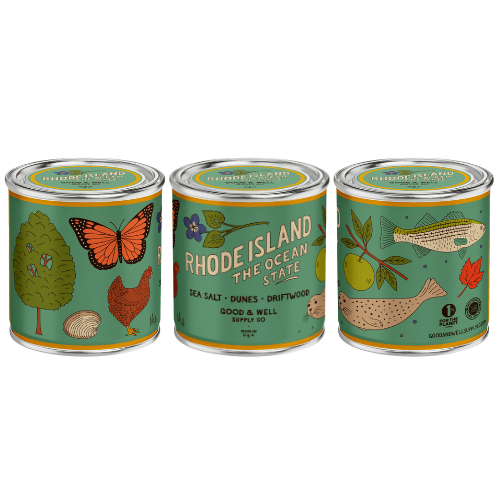 Rhode Island State Candle (Driftwood, Sea Salt) - Wander Together Outfitters