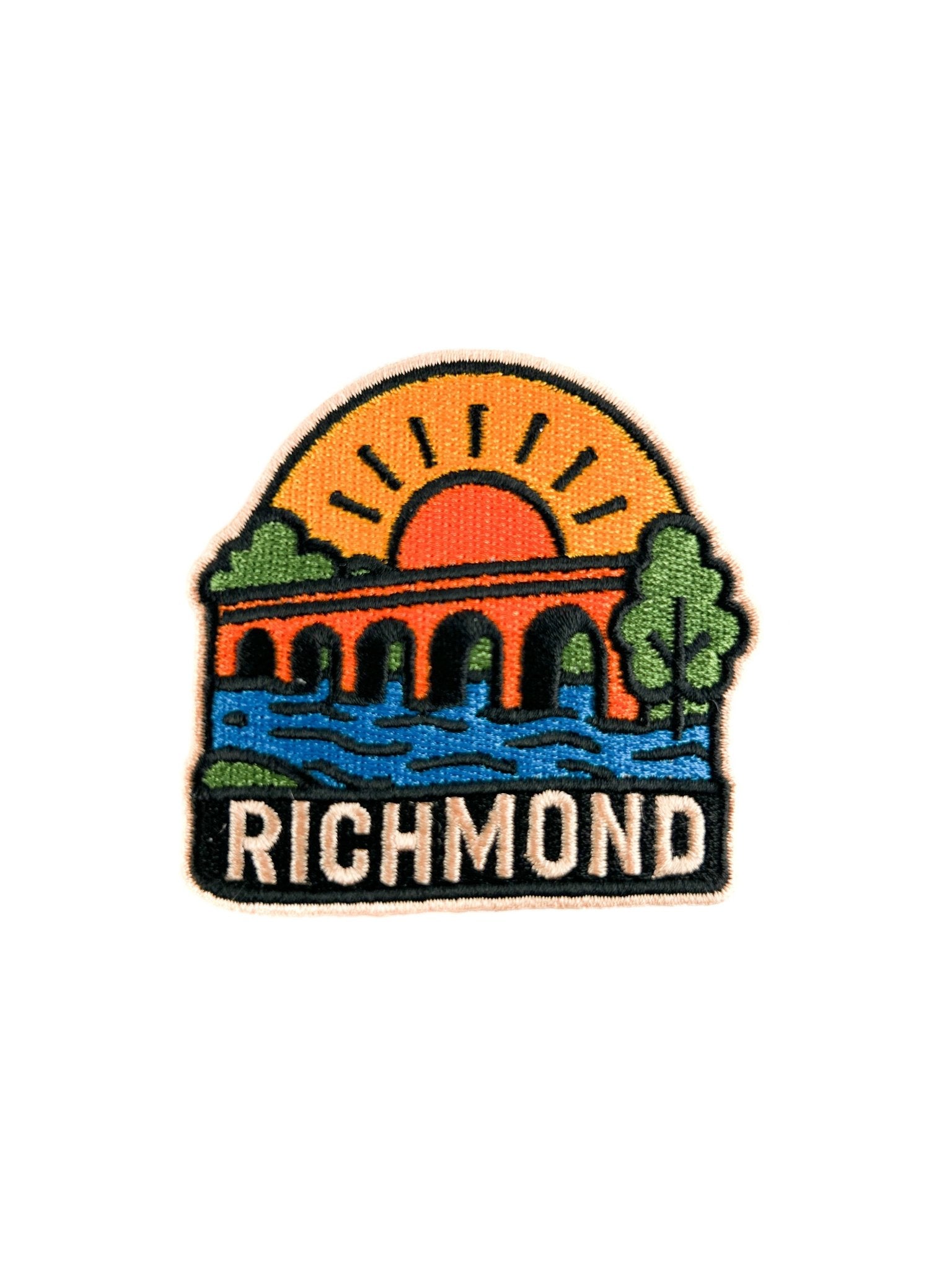 Richmond Virginia Bridge Embroidered Iron On Patch RVA Bridge River - Wander Together Outfitters