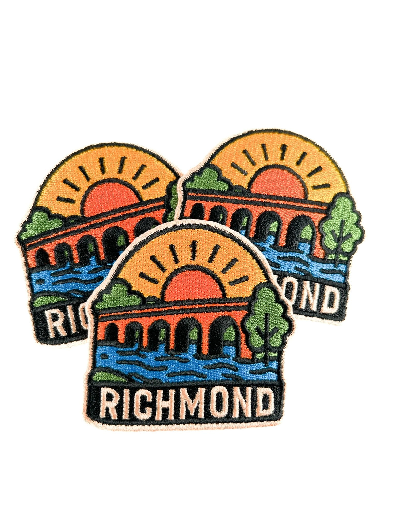 Richmond Virginia Bridge Embroidered Iron On Patch RVA Bridge River - Wander Together Outfitters