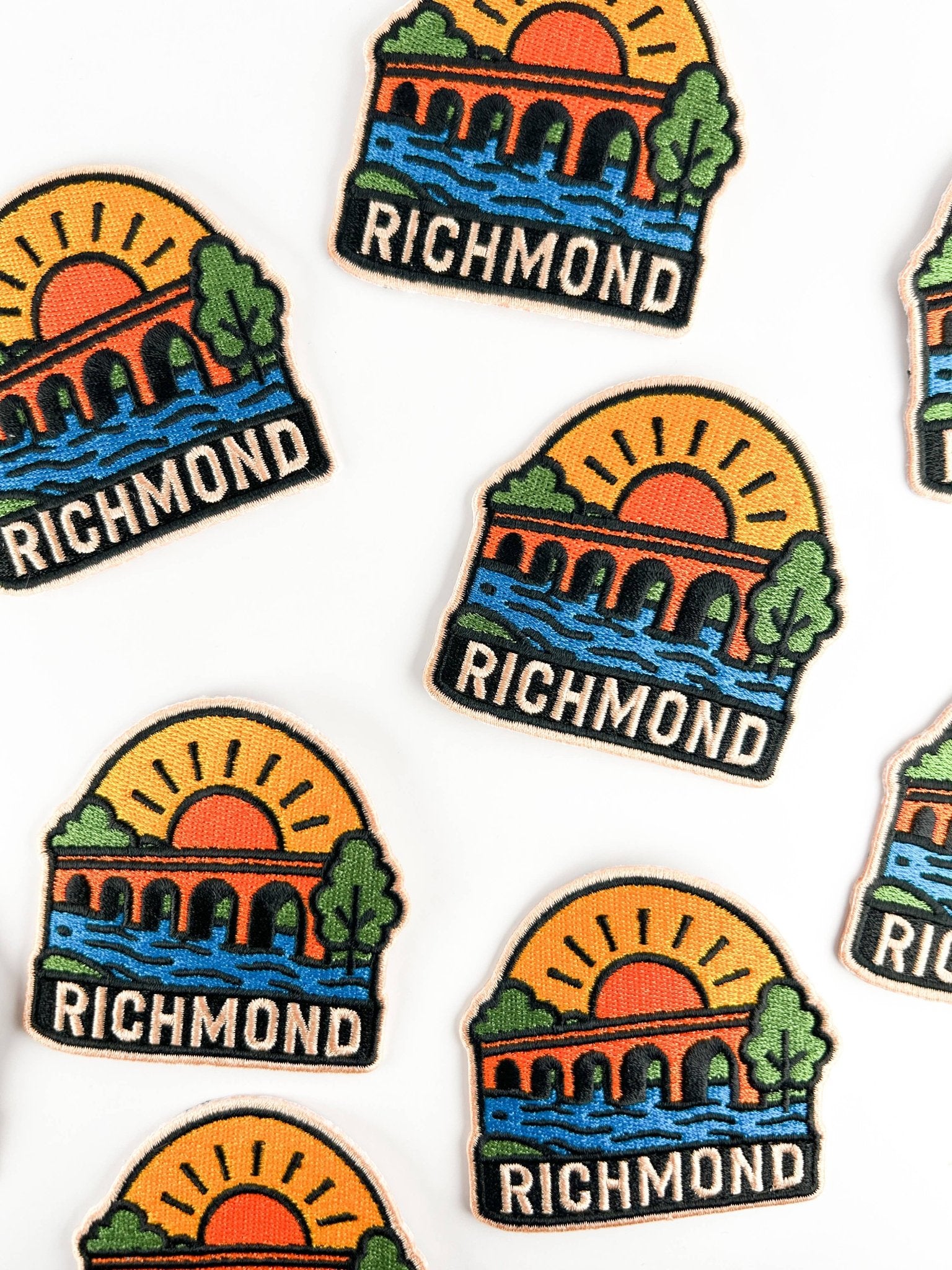 Richmond Virginia Bridge Embroidered Iron On Patch RVA Bridge River - Wander Together Outfitters