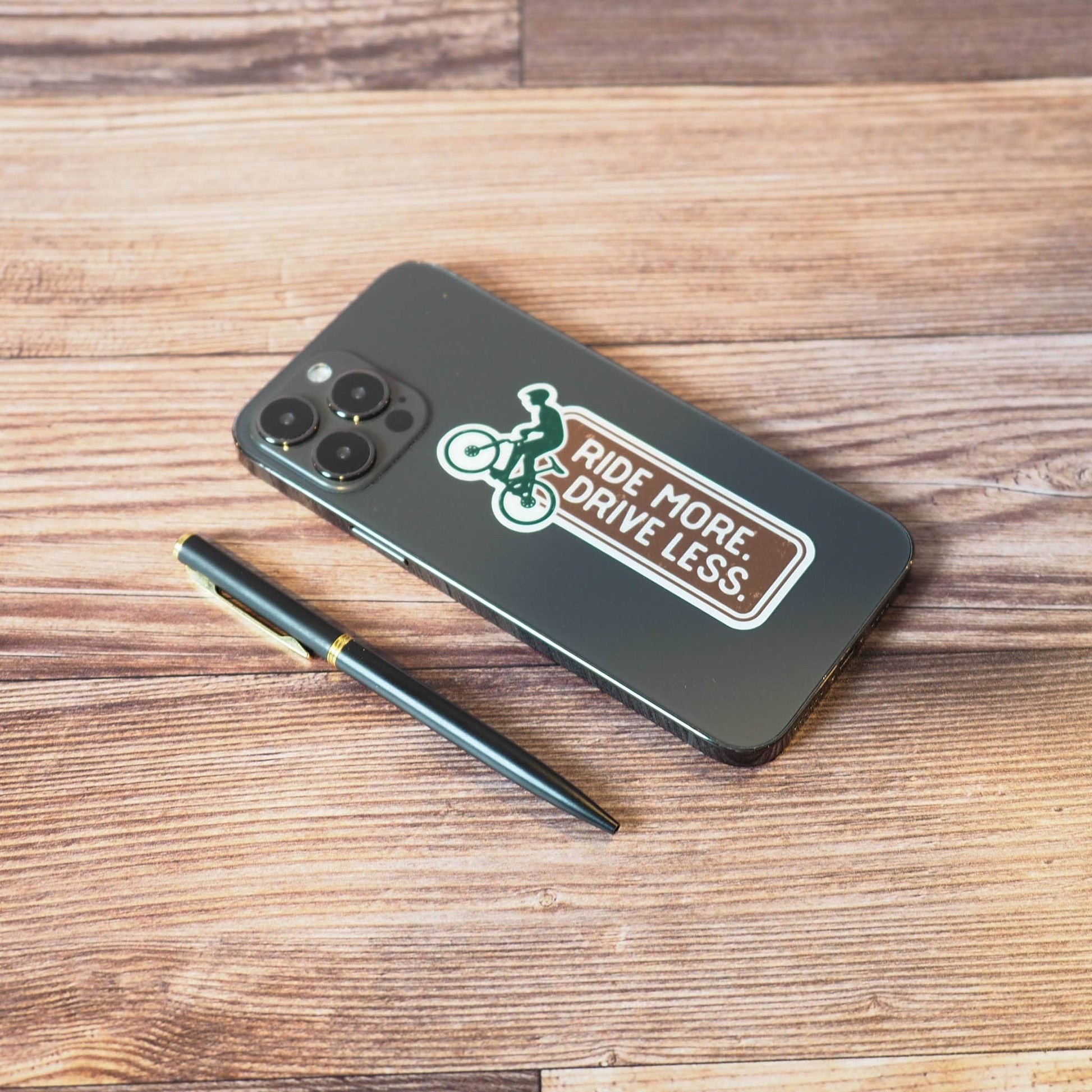 “Ride More, Drive Less” Mountain Bike Sticker - Wander Together Outfitters