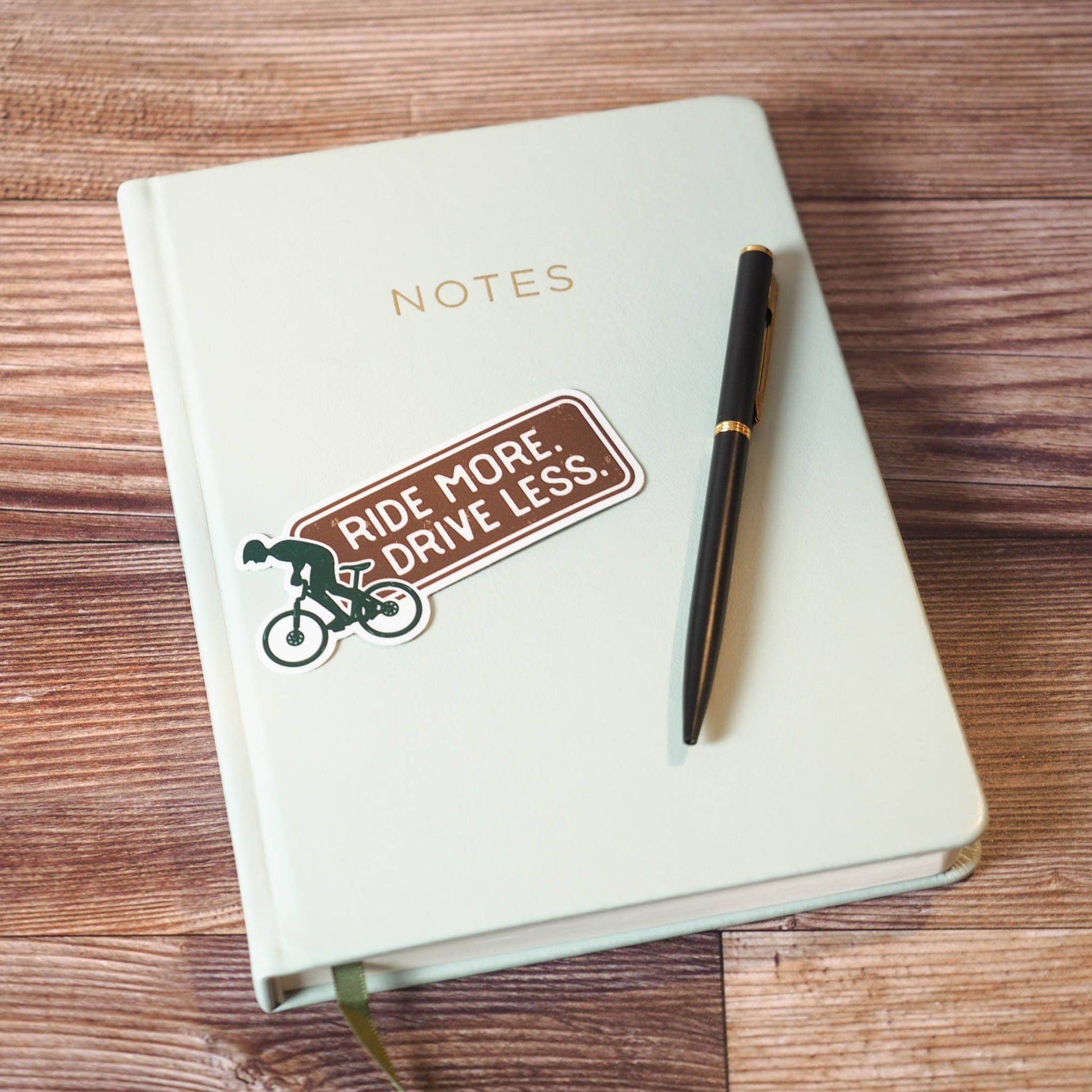 “Ride More, Drive Less” Mountain Bike Sticker - Wander Together Outfitters