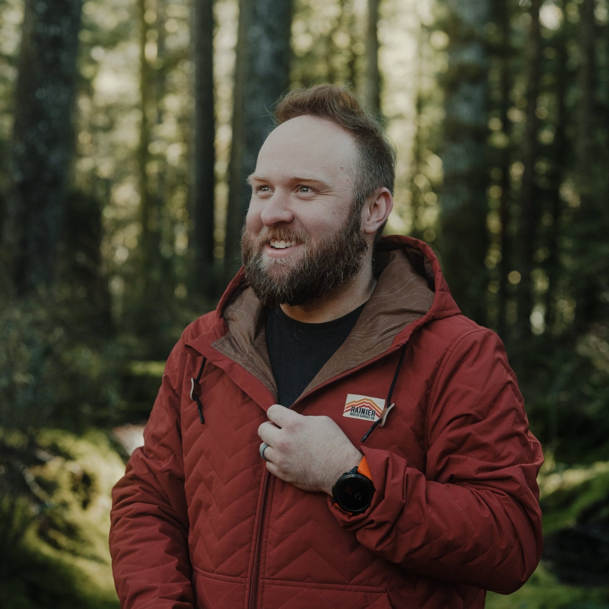 Ridgeline Puffer Quilted Hooded Jacket – Red - Wander Together Outfitters