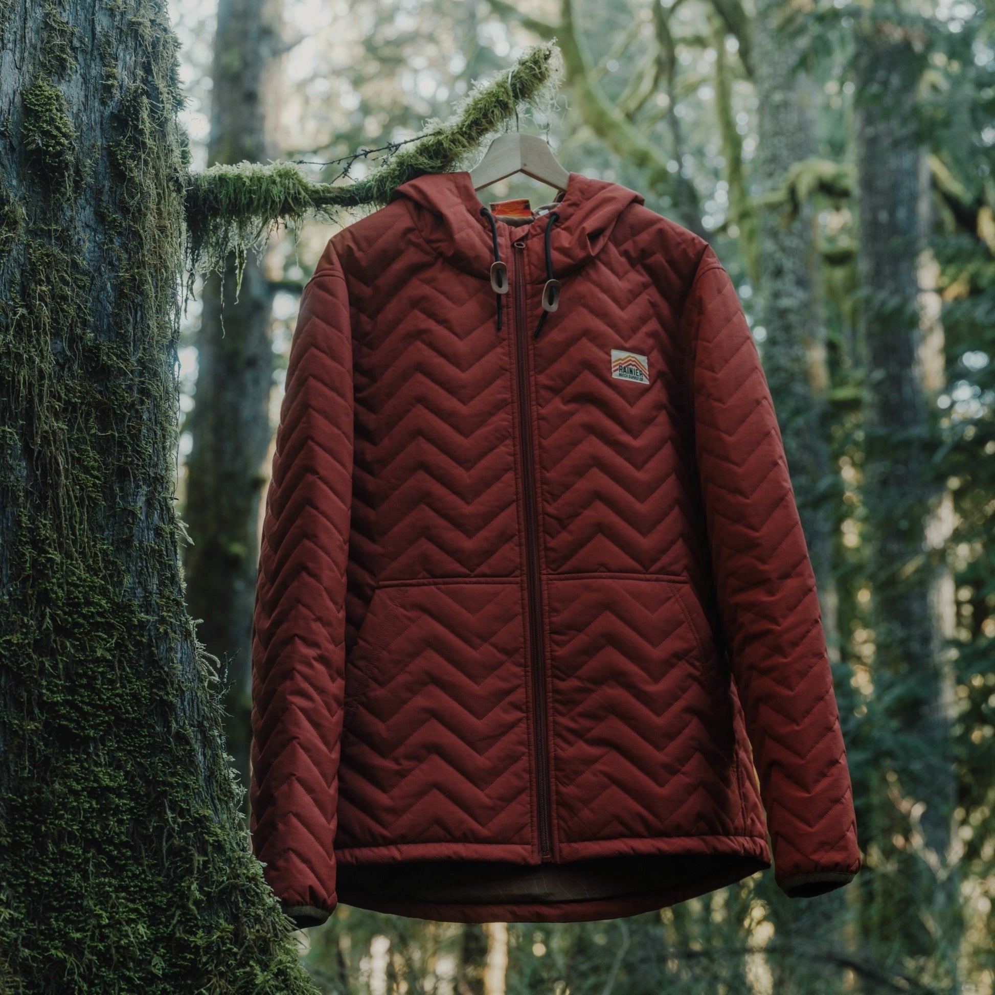 Ridgeline Puffer Quilted Hooded Jacket – Red - Wander Together Outfitters