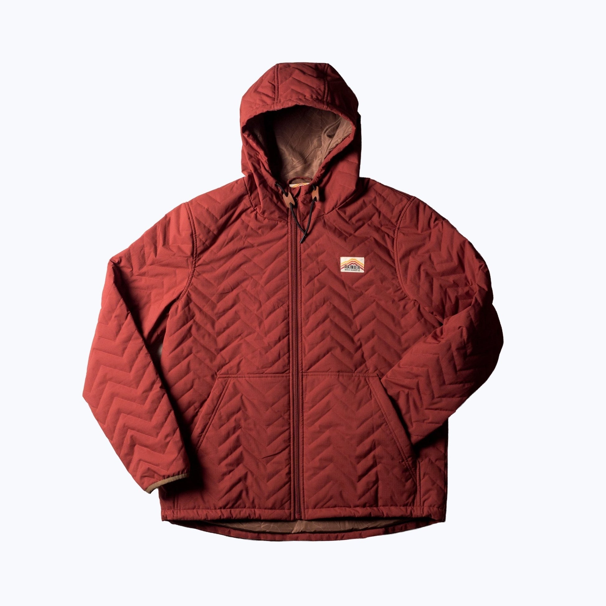 Ridgeline Puffer Quilted Hooded Jacket – Red - Wander Together Outfitters