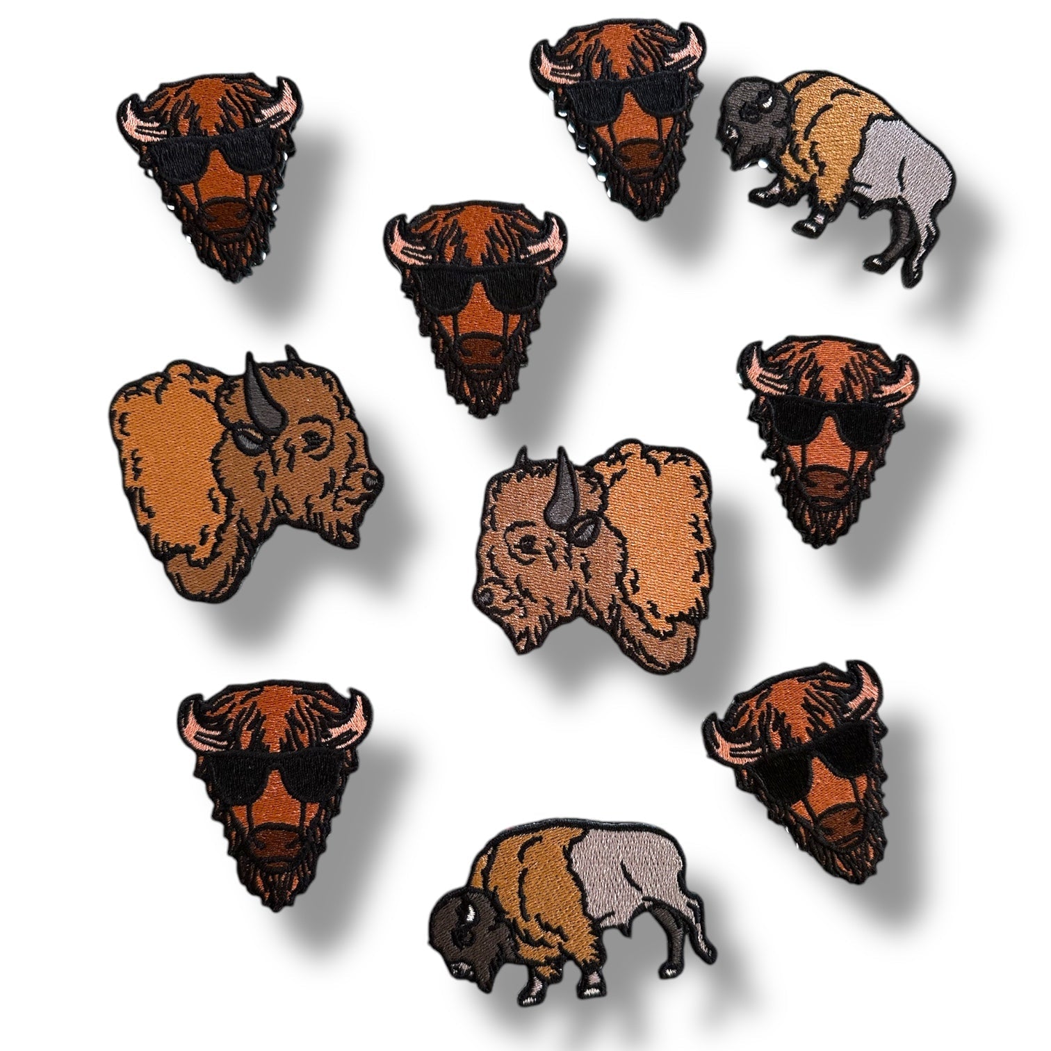 RIGHT Buffalo Embroidered Iron On Sew On Buffalo Bison Patch - Wander Together Outfitters