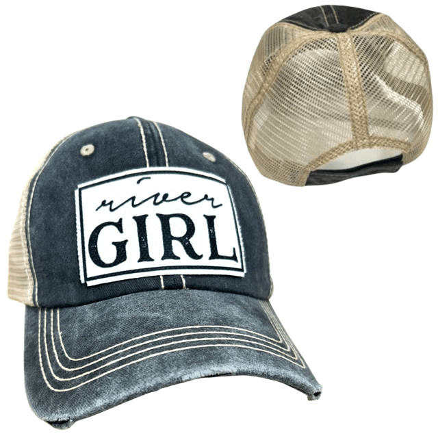 "River Girl" Distressed Cap - Wander Together Outfitters