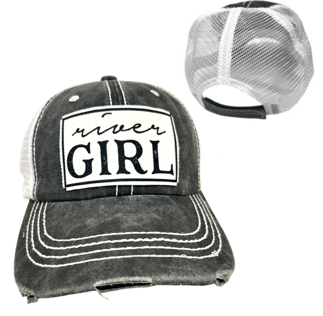 "River Girl" Distressed Cap - Wander Together Outfitters