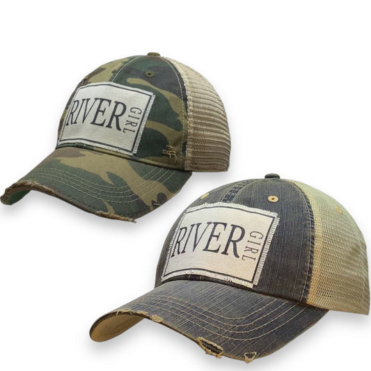 “River Girl” Distressed Trucker Cap - Wander Together Outfitters