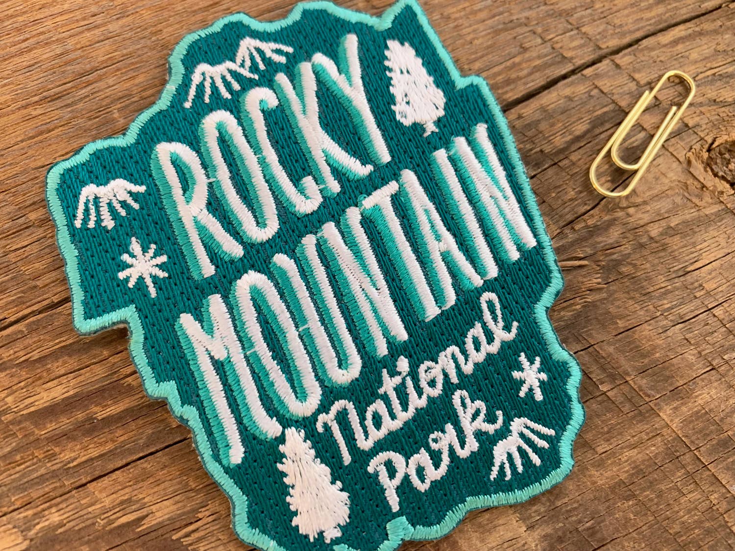Rocky Mountain National Park Iron On Embroidered Patch (Dark Green) - Wander Together Outfitters