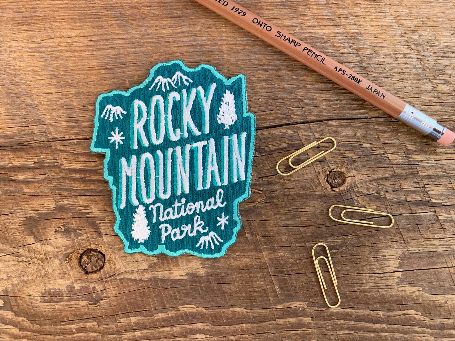 Rocky Mountain National Park Iron On Embroidered Patch (Dark Green) - Wander Together Outfitters
