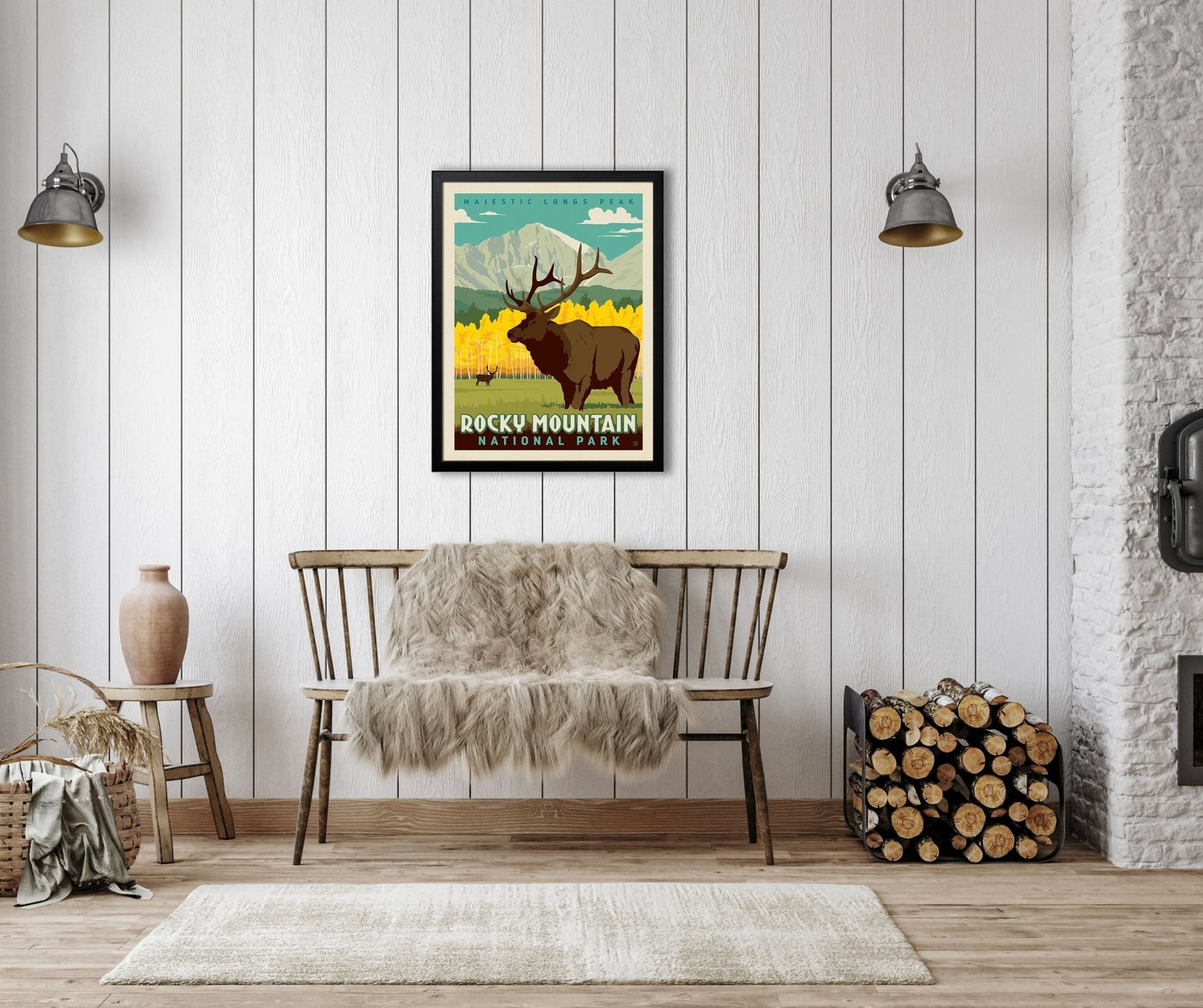 Rocky Mountain National Park: Longs Peak (63 National Parks) Art Print - Wander Together Outfitters