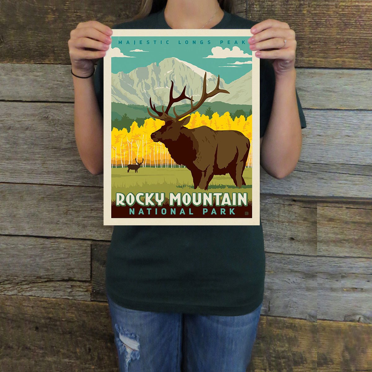 Rocky Mountain National Park: Longs Peak (63 National Parks) Art Print - Wander Together Outfitters