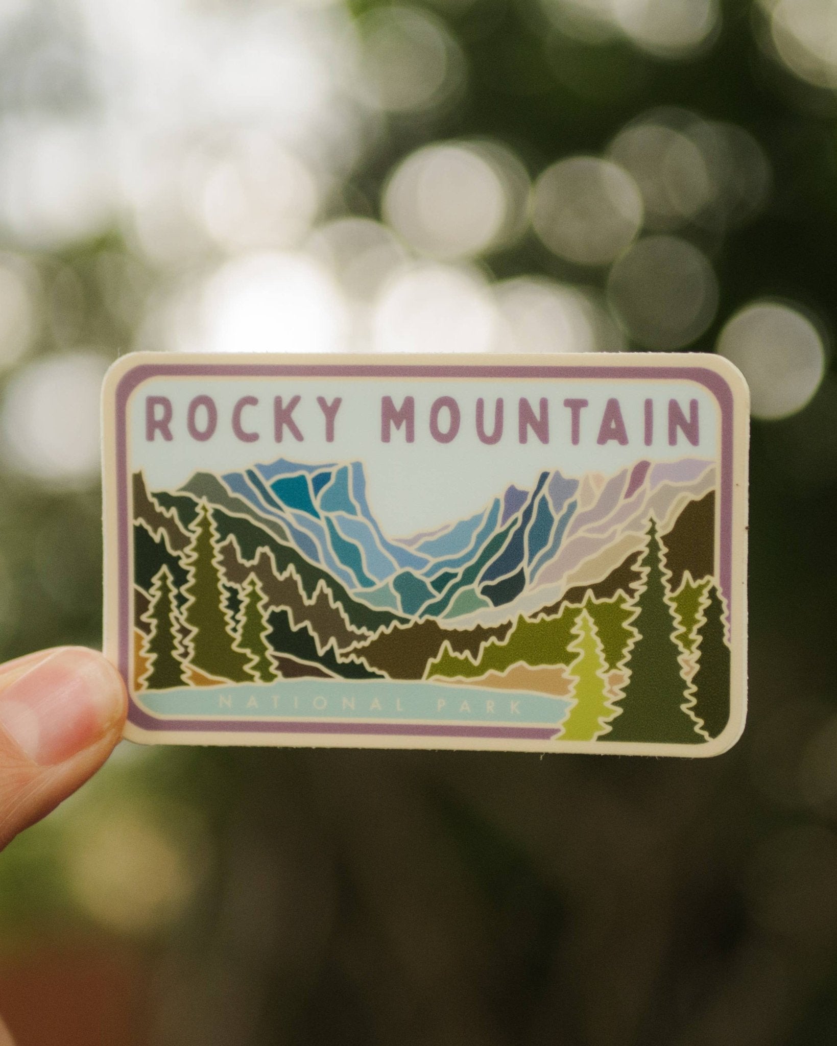 Rocky Mountain Stained Glass Vinyl Sticker, License Plate Series - Wander Together Outfitters