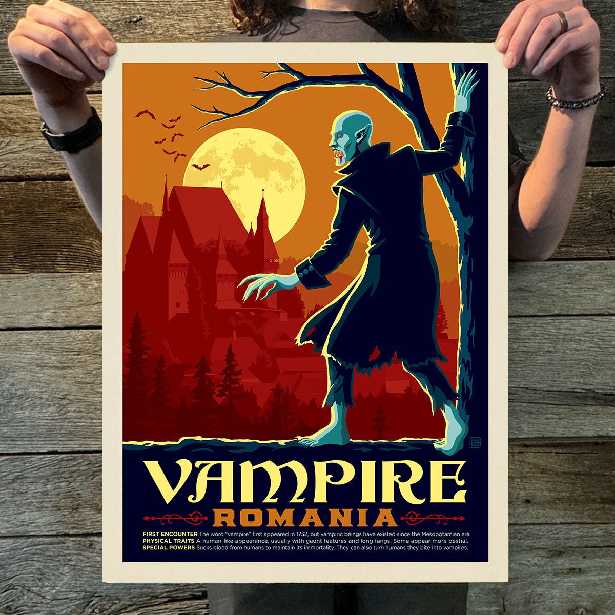 Romania: Vampire (Legends & Monsters) Art Print - Wander Together Outfitters