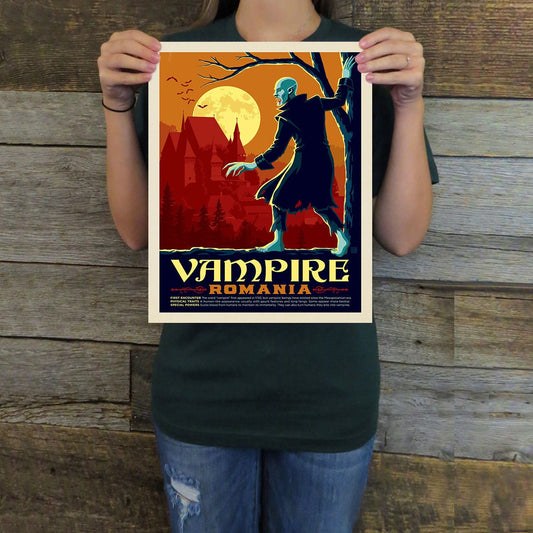 Romania: Vampire (Legends & Monsters) Art Print - Wander Together Outfitters