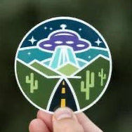 Roswell Area 51 Conspiracy Dishwasher Safe Vinyl Decal - Wander Together Outfitters