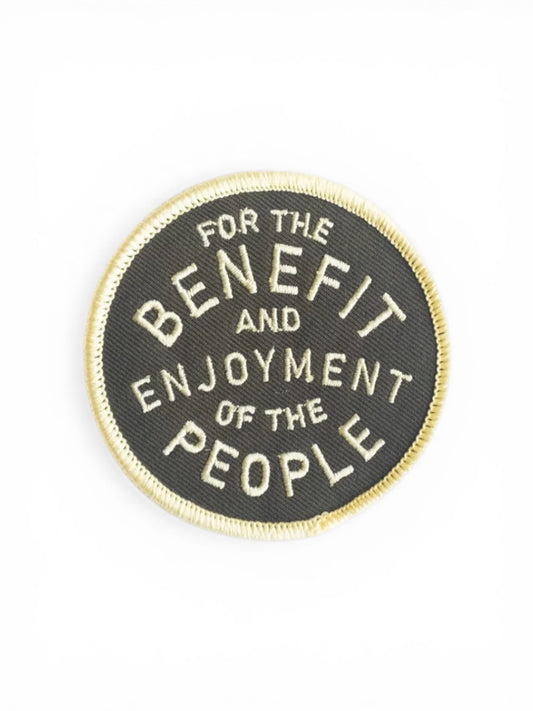 Round “For the Benefit and Enjoyment” National Parks Iron On Patch - Wander Together Outfitters