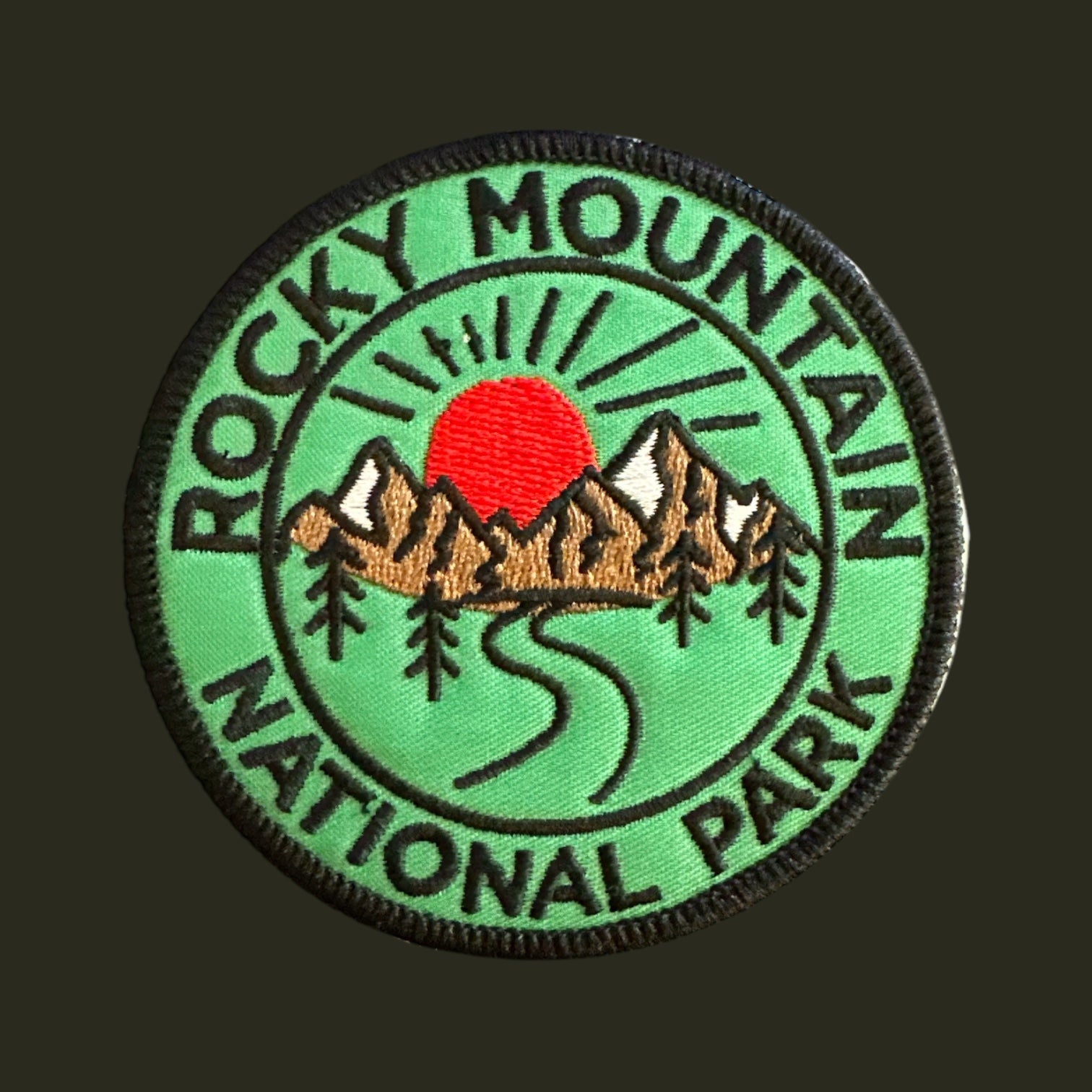 Round Rocky Mountain National Park Patch (Green) - Wander Together Outfitters