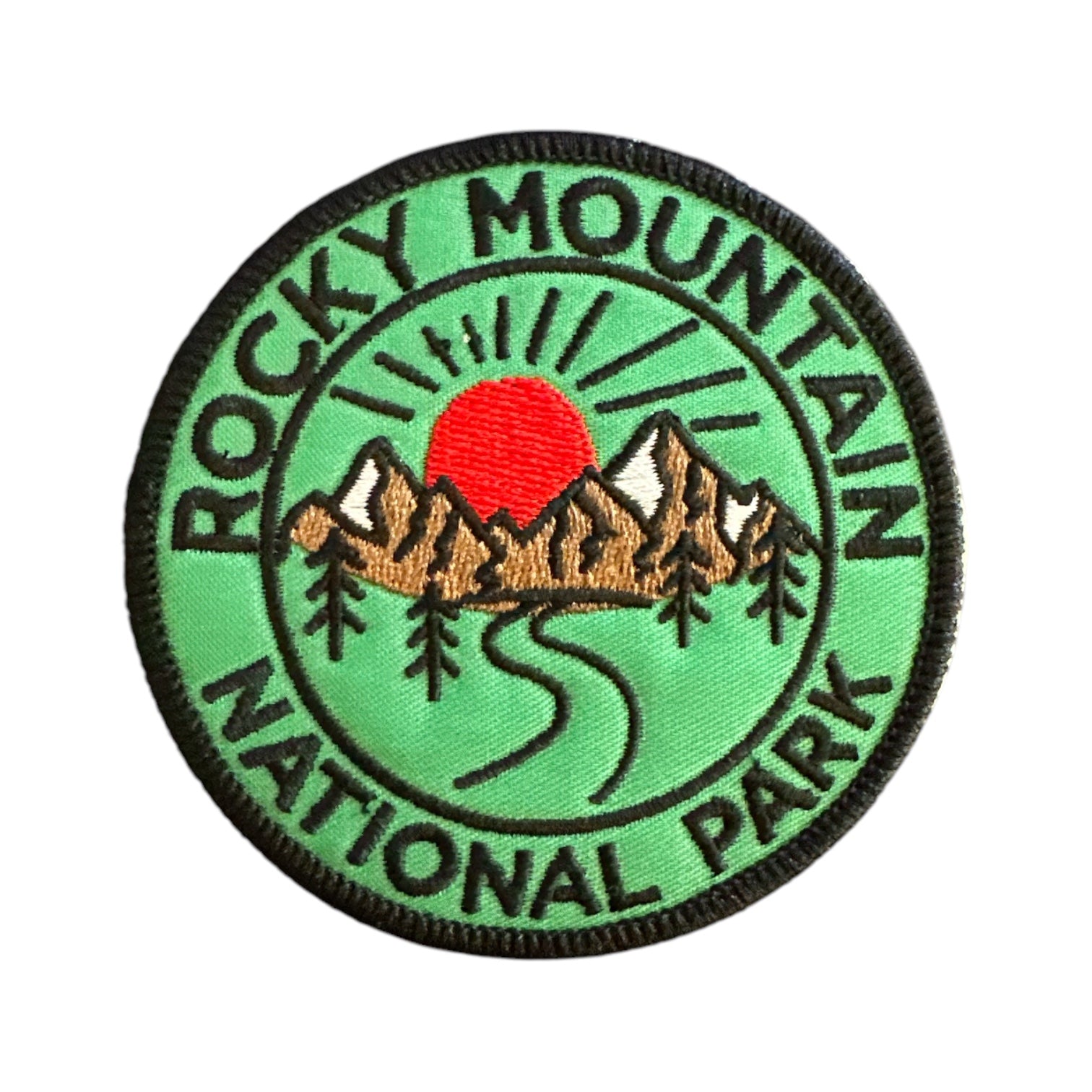 Round Rocky Mountain National Park Patch (Green) - Wander Together Outfitters