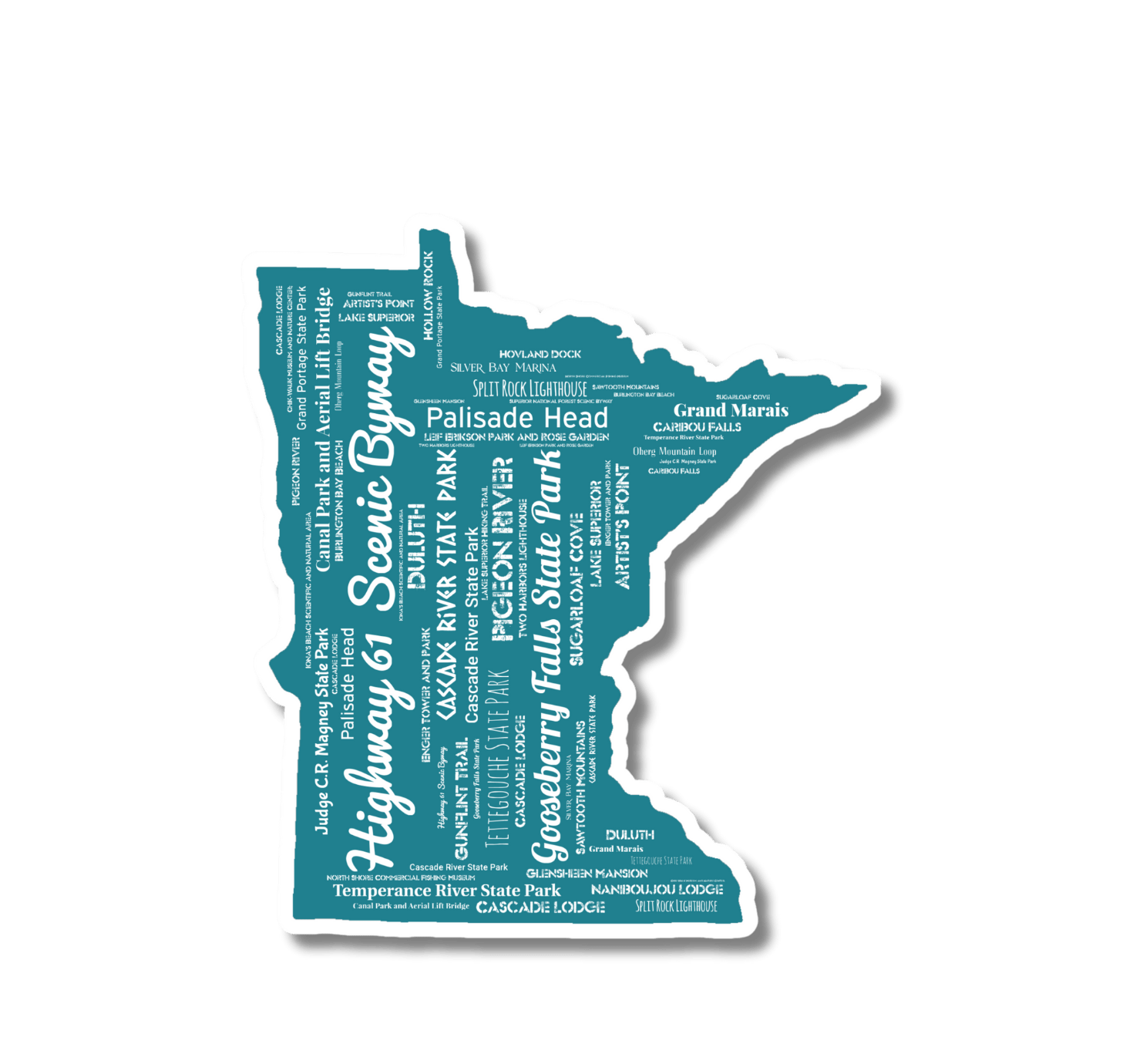 Route 61 Minnesota State 3” Sticker - Wander Together Outfitters