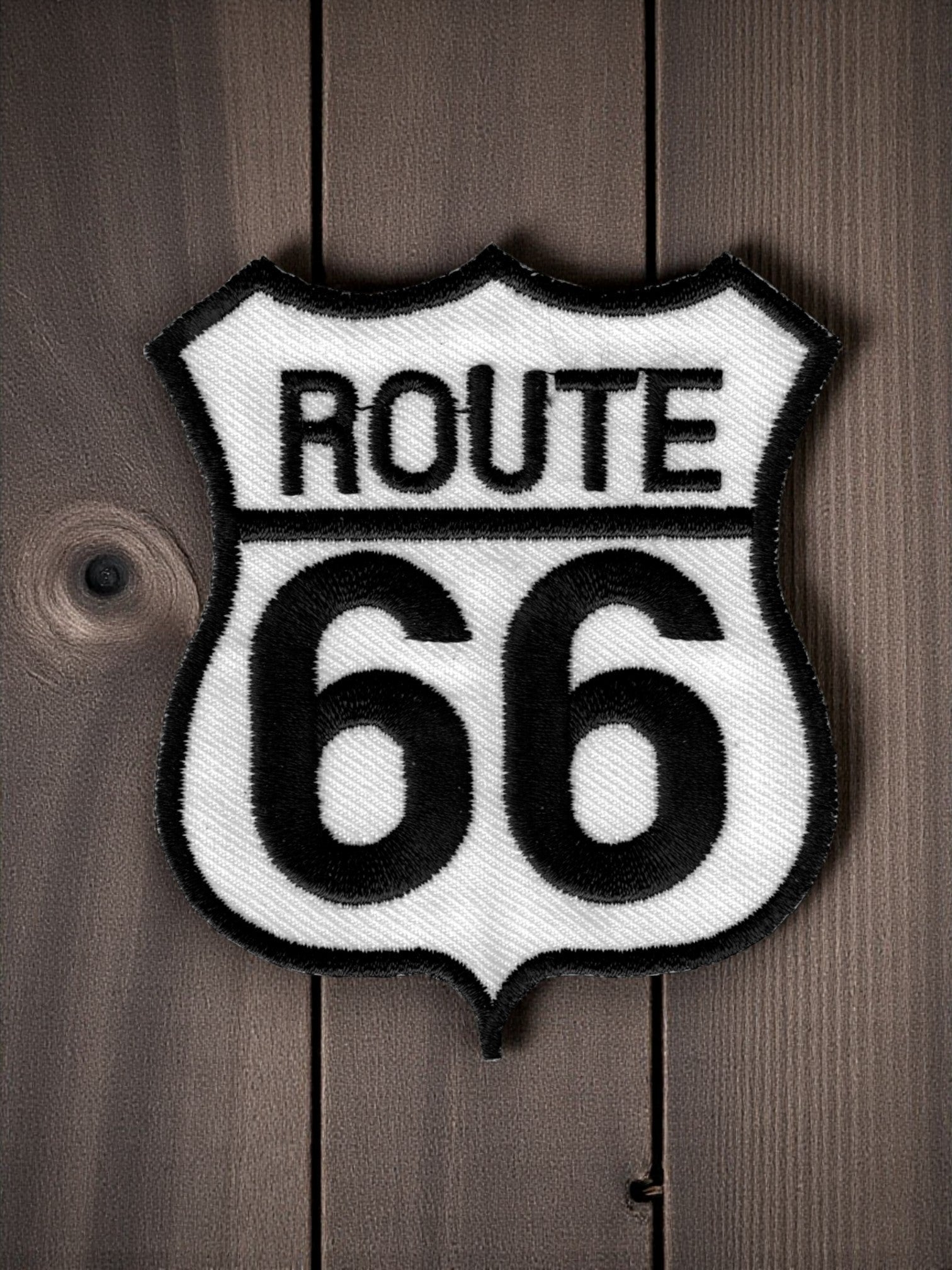 Route 66 Highway Sign Iron On Patch - Wander Together Outfitters