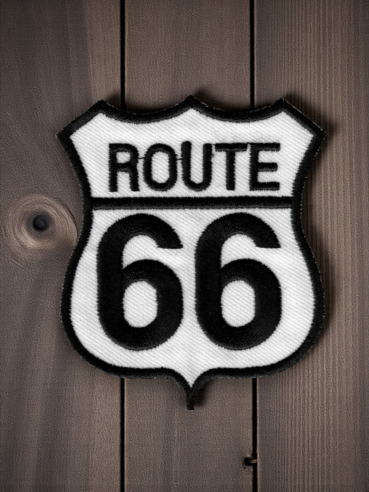Route 66 Highway Sign Iron On Patch - Wander Together Outfitters