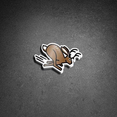 Run Free Jackalope Waterproof, UV Resistant Sticker - Wander Together Outfitters