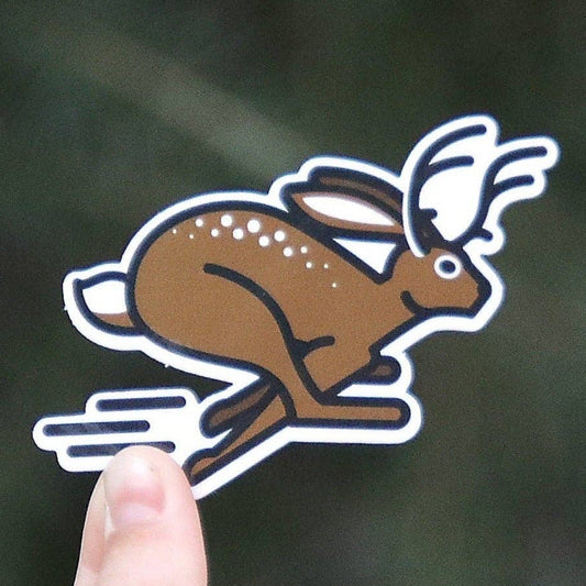 Run Free Jackalope Waterproof, UV Resistant Sticker - Wander Together Outfitters