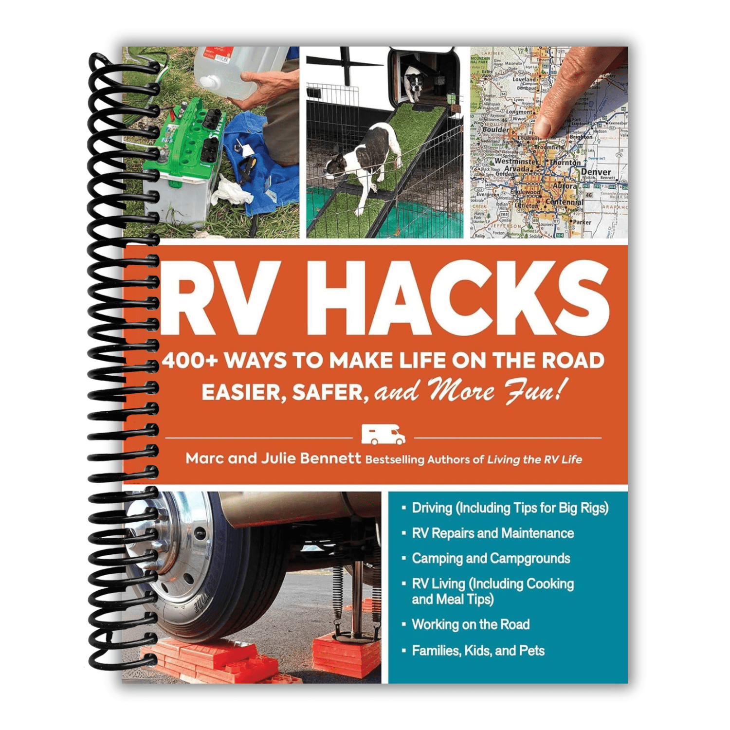 RV Hacks: 400+ Ways to Make Life on the Road Easier, Safer, and More Fun! (Spiral Bound) - Wander Together Outfitters