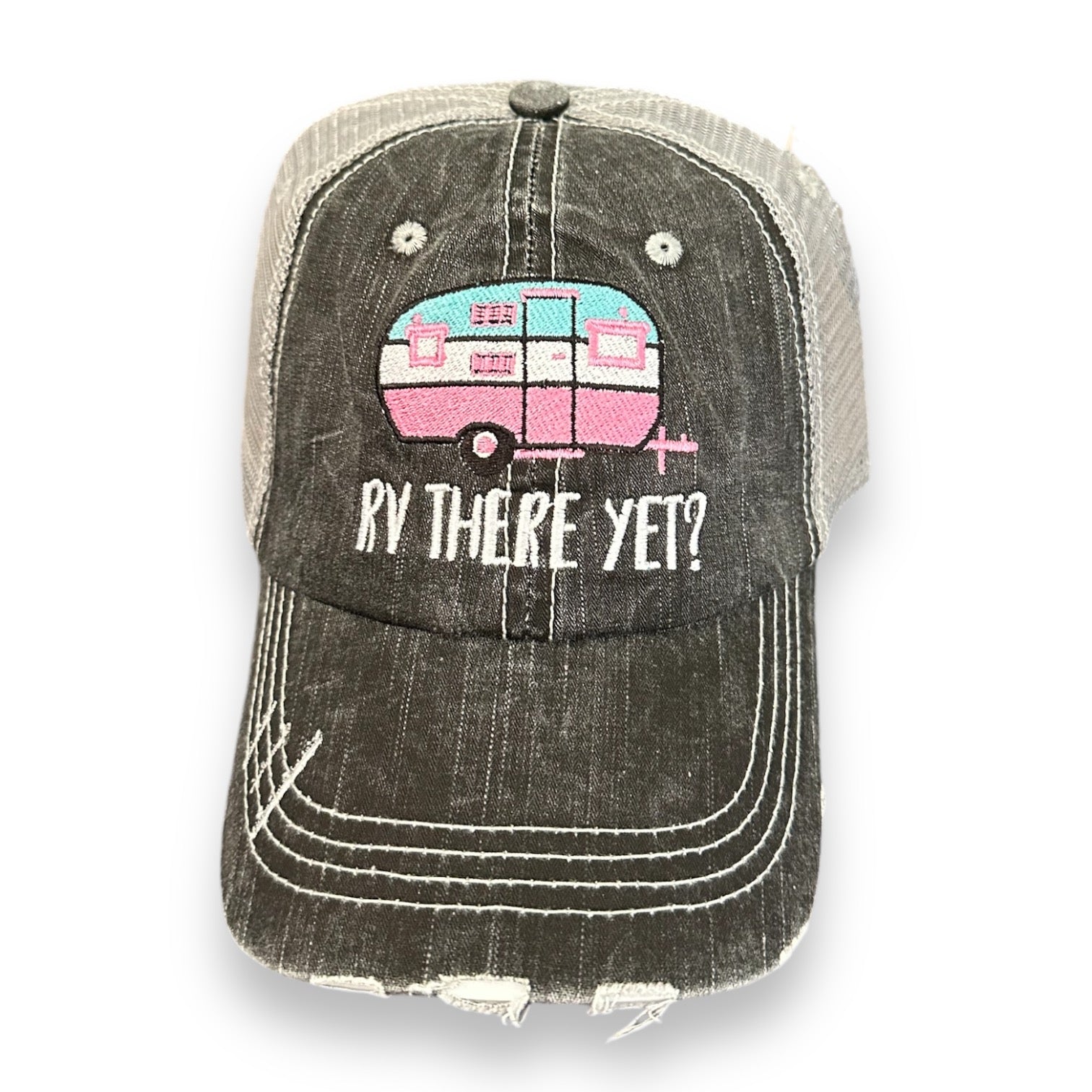 “RV There Yet?” Unisex Distressed Cap (SALE) - Wander Together Outfitters