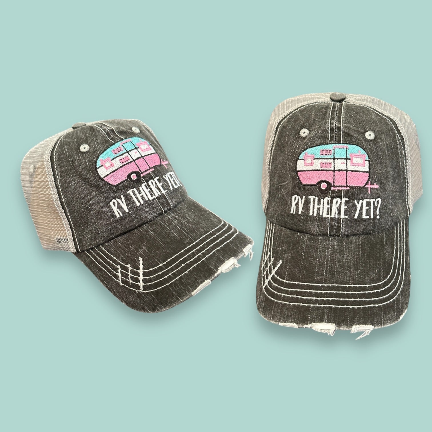 “RV There Yet?” Unisex Distressed Cap (SALE) - Wander Together Outfitters