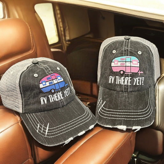 “RV There Yet?” Unisex Distressed Cap (SALE) - Wander Together Outfitters