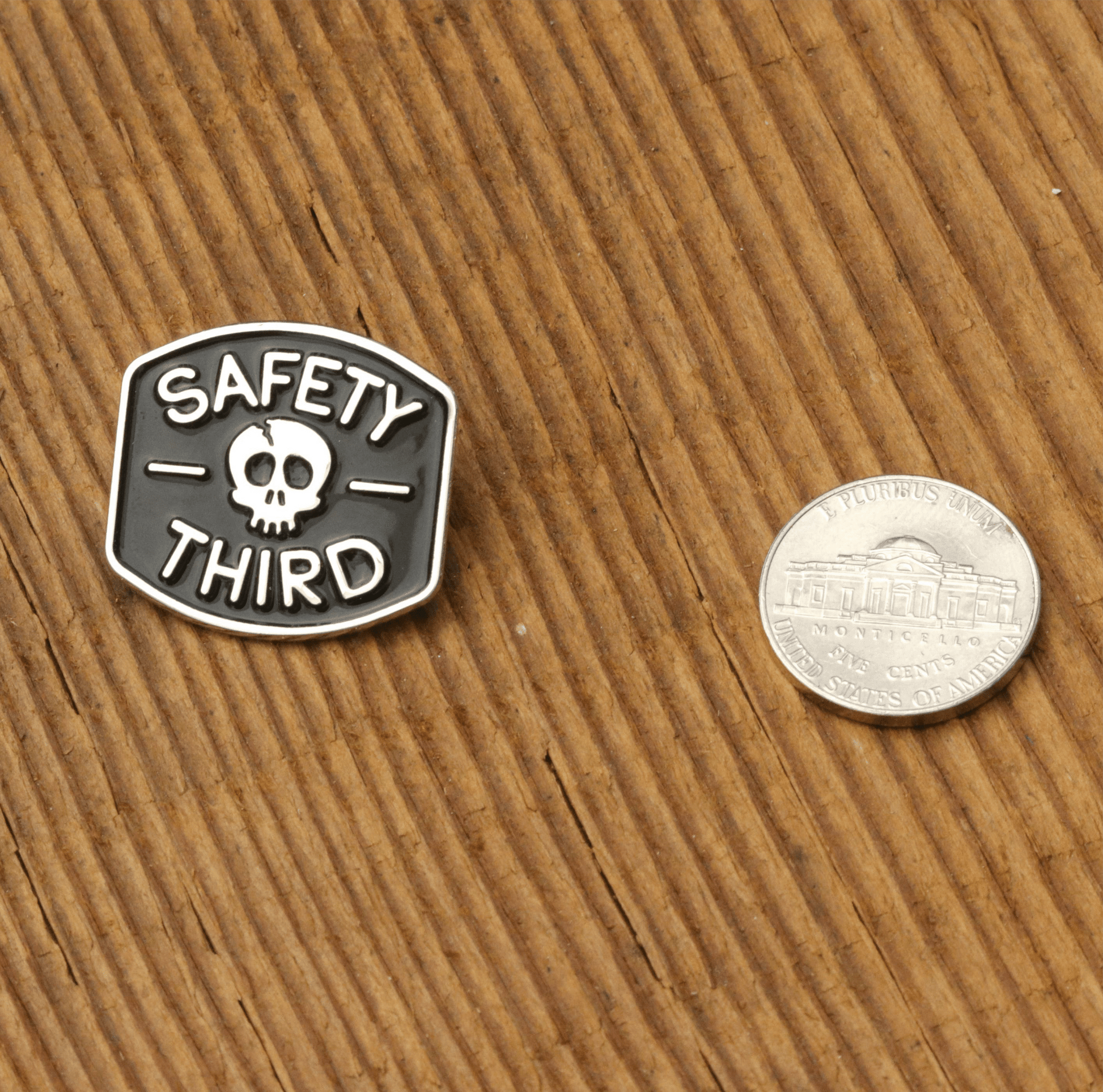“Safety Third” Collectible Enamel Lapel Pin - Wander Together Outfitters